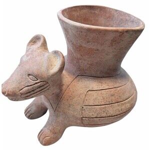 Colima Mexico Reproduction of Pre-Columbian Terracotta Clay Dog Figurine Planter